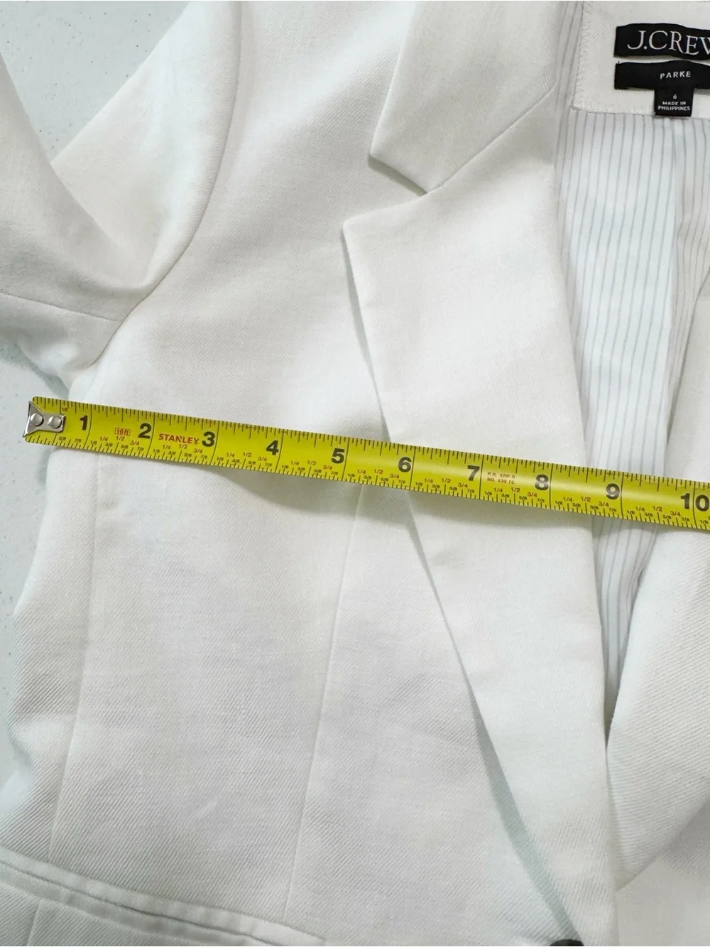 J. Crew Parke Linen Blend Blazer White 6 - Picture 9 of 16